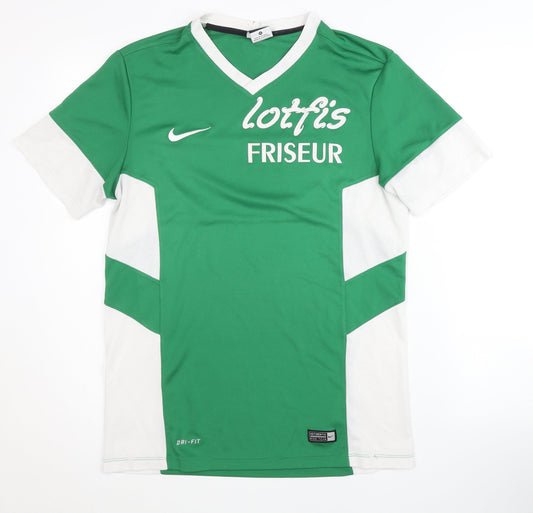Additional front view of Nike Men's Green Short Sleeve Jersey T-Shirt M