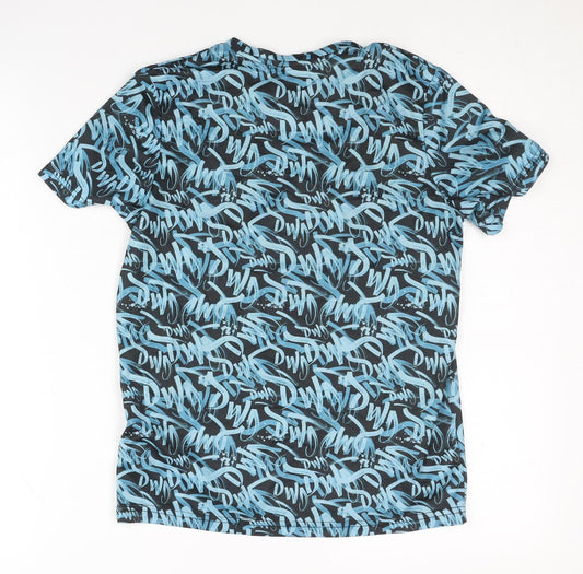 C&A Boys Blue Graphic Print T-Shirt Size 18