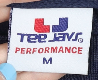 Brand and care label for Tee Jays Men's Blue Medium Basic T-Shirt