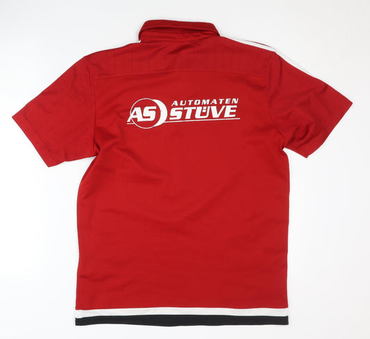 Adidas Men's Red Polo Shirt Medium Jersey