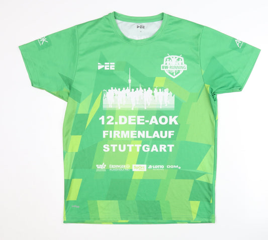 DEE Men's Green Running T-Shirt M