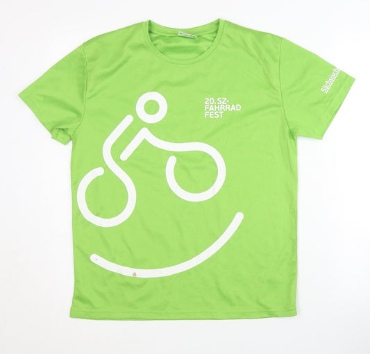 DEE Men's Green Cycling T-Shirt S Breathable Sportswear