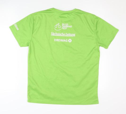 DEE Men's Green Cycling T-Shirt S Breathable Sportswear