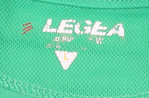 Brand and care label for Legea Men's Green Jersey L Sports V-Neck