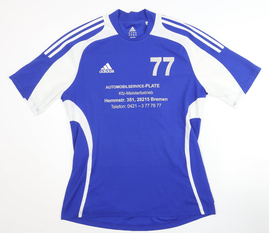 Additional front view of Adidas Men's Blue Jersey - Athletic Football L