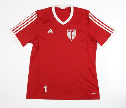Additional front view of Adidas Men's Red Football Jersey L