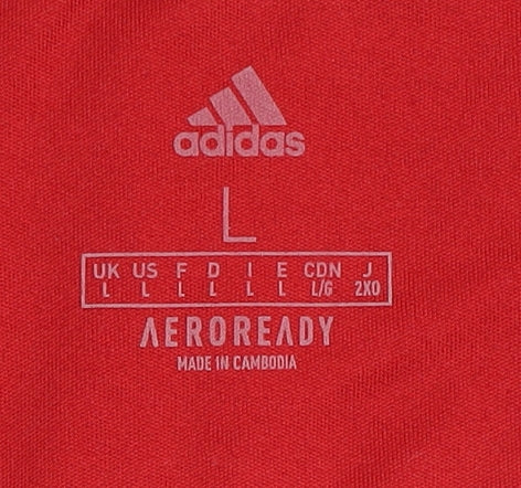 Adidas Men's Red Football Jersey - Size L