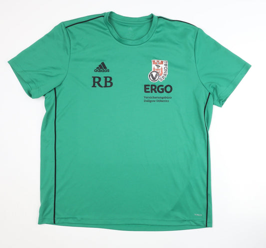 Adidas Men's Green XL Football Jersey Tee