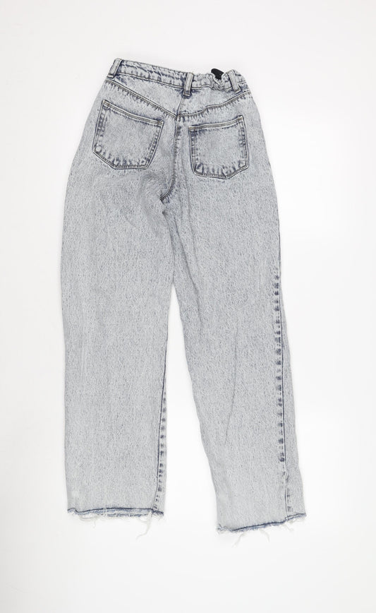 QNDY Women's Blue Distressed Straight Jeans Size L