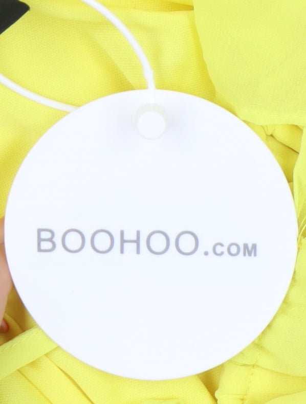 Additional view of Boohoo Yellow Off Shoulder Maxi Dress, size 8, Chiffon