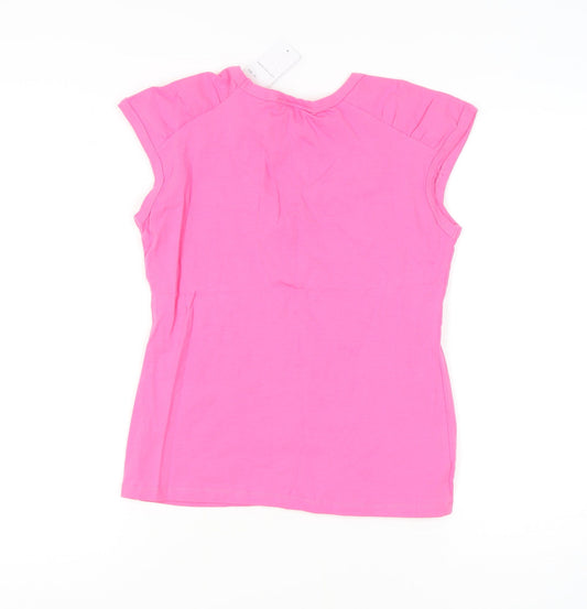 Womens UK Size 18 Neutral Territory Pink Cotton T-Shirt