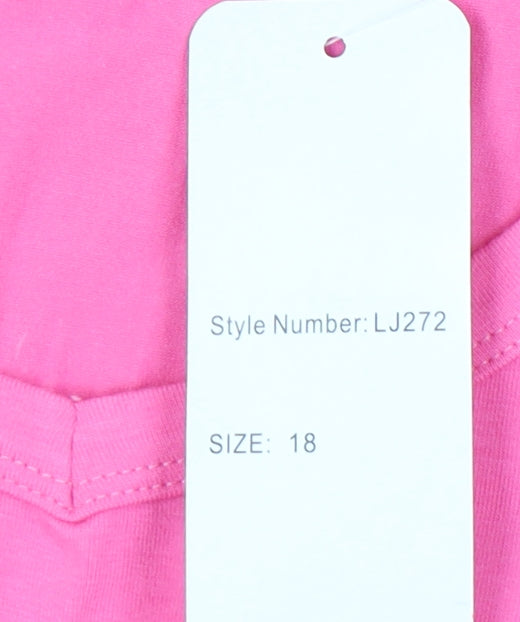 Neutral Territory Women's Pink V-Neck Top, Size 18
