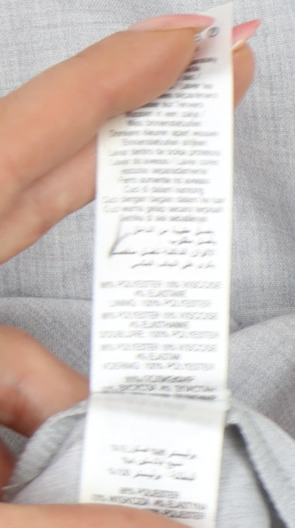 Brand and care label for New Look Women's Grey Sleeveless Dress, size 10