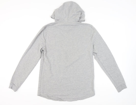 ASOS Men's Grey Pullover Hoodie, Size L, Regular Fit