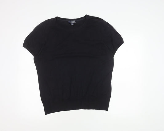 Lands' End Women's Black XL Crew Neck Top
