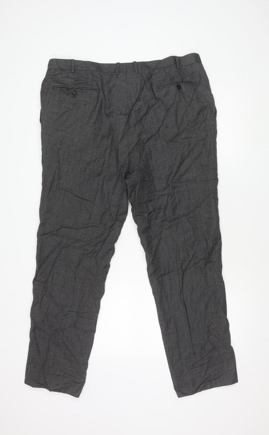 Canali Grey Wool Men's Trousers Size 60