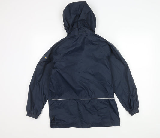 Regatta Boys Blue Rain Coat, Size 9-10 Years, Waterproof