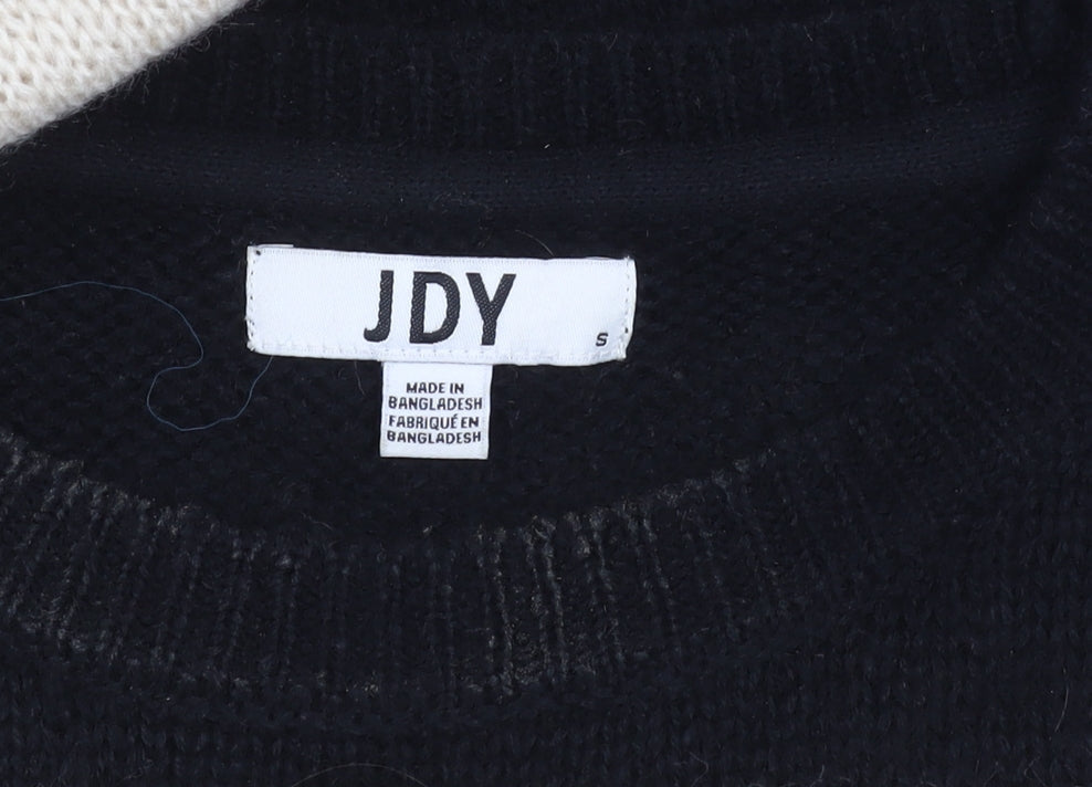Brand and care label for JDY Women's Black Striped jumper S