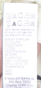 Brand and care label for Marks & Spencer Women's Multicoloured Cropped Camisole, size 22