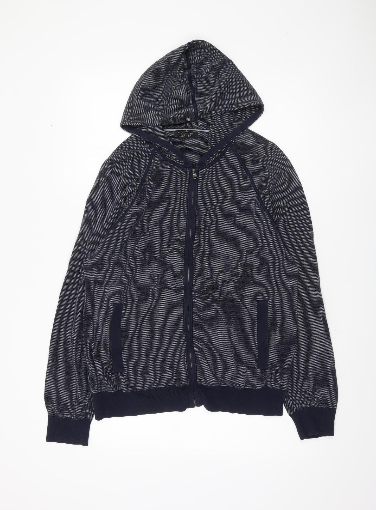 Banana Republic Men's Blue Hoodie Full Zip M