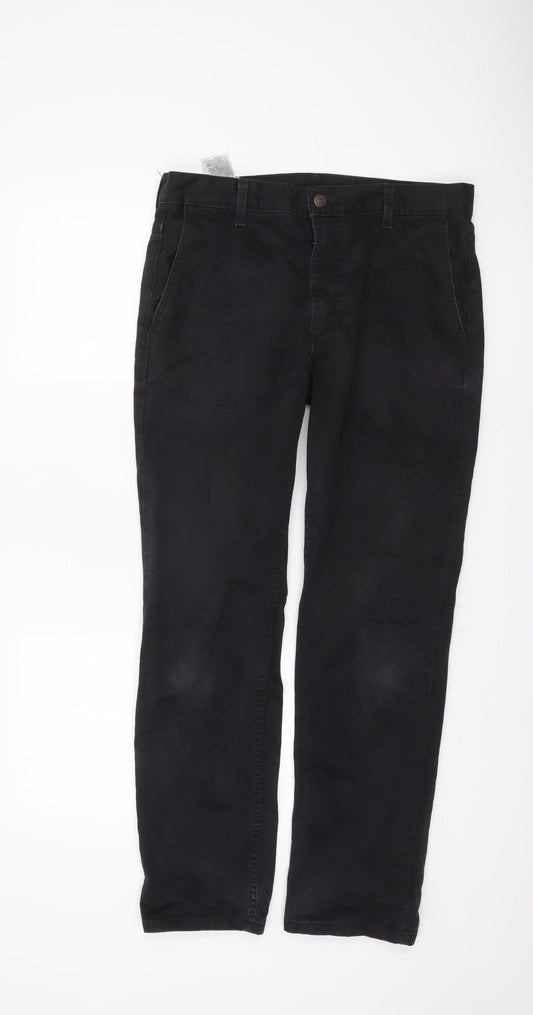 Levi Strauss Men's Black Chino Trousers Size 32L Regular