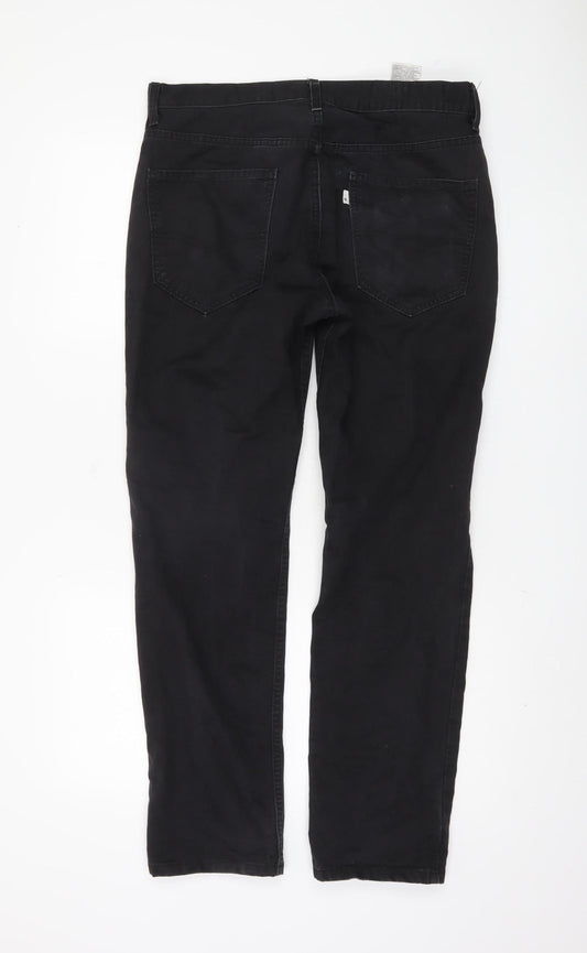 Levi Strauss Men's Black Chino Trousers Size 32L Regular