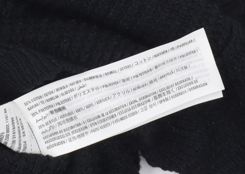 Hollister Women's Black Pullover Jumper L