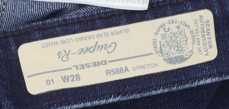 Diesel Men’s Skinny Blue Jeans Size 28 with Stretch