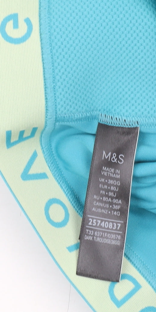Marks and Spencer Women's Blue Sports Bra 36GG
