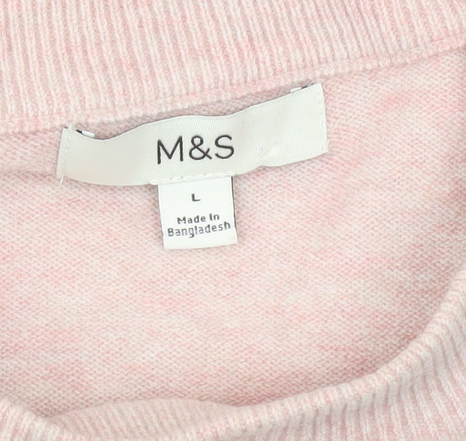 Marks and Spencer Pink Pullover Women's Jumper L
