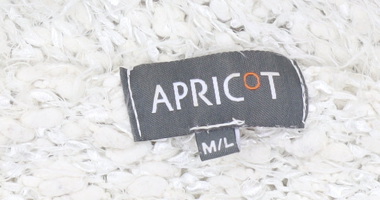 Brand and care label for Apricot Women's Ivory Chunky Knit Pullover, M, Winter Jumper