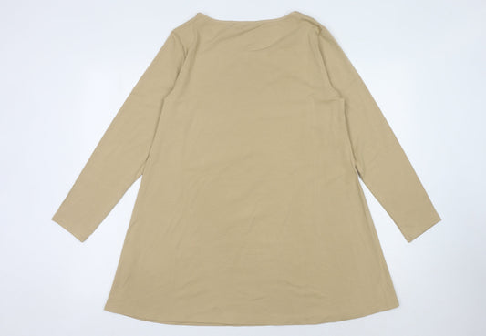 Kettlewell Beige Long Sleeve Women's Top - Size L