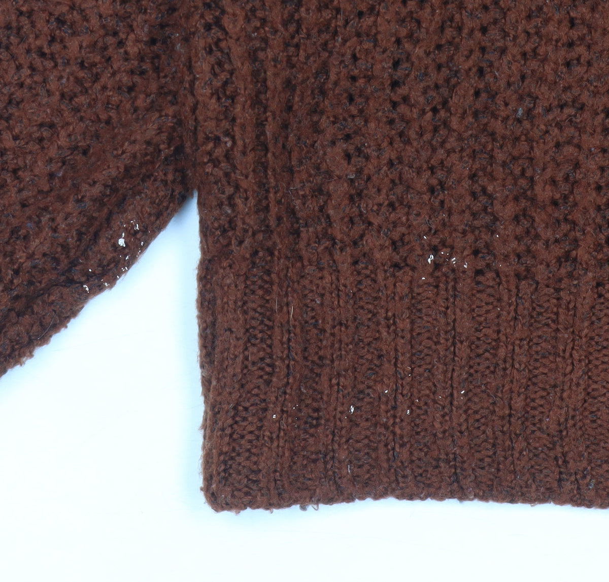 Brand and care label for Next Women's Brown Chunky-Knit jumper XS