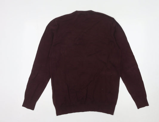 Next Men's Red Pullover Jumper, Medium, Crew Neck
