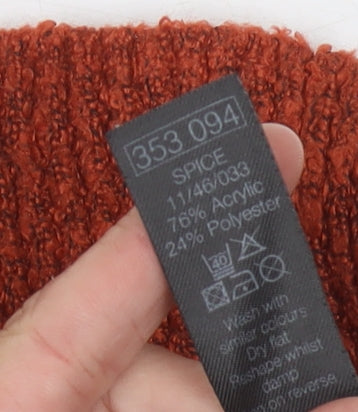 Brand and care label for M&Co Women’s Red V-Neck Pullover Knit Jumper M