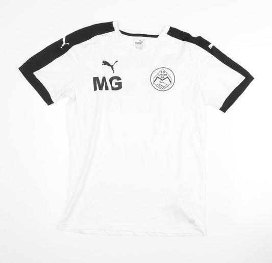 Additional front view of Puma Men's White Football Jersey M
