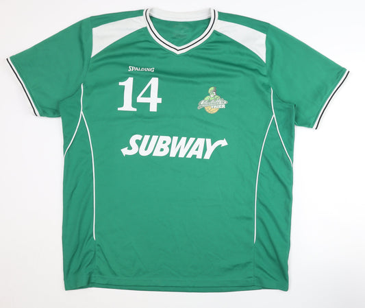 Spalding Men's Green XL Basketball Jersey