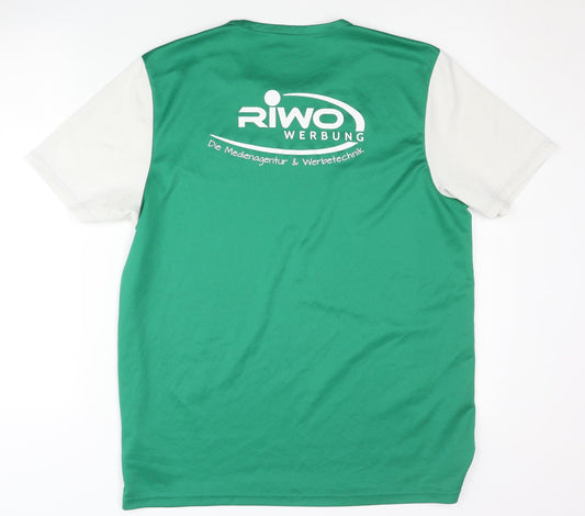 Adidas Men's Green Football Jersey T-Shirt Size L