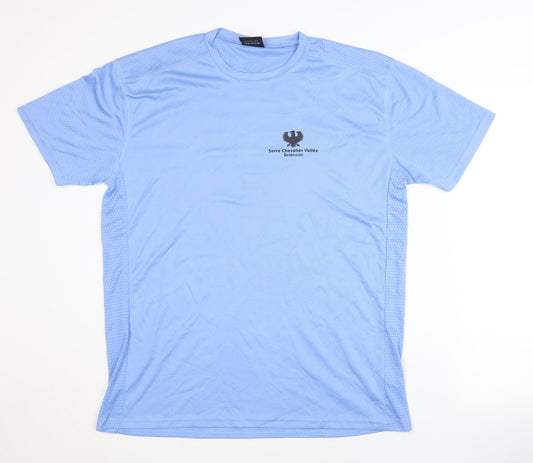 Additional front view of Acqua Royal Men's Blue T-Shirt XL for Running