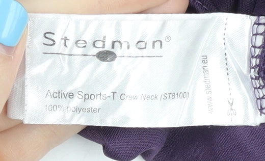 Stedman Women's Purple T-Shirt Medium Athletic Fit