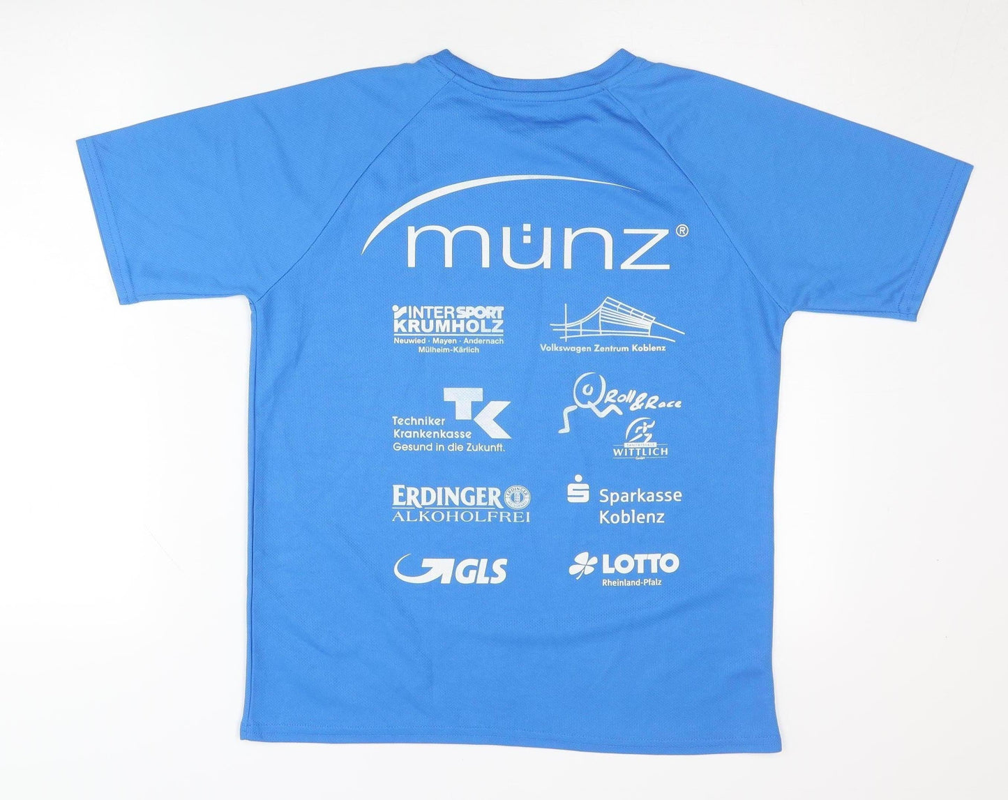 münz Men's Blue Running T-Shirt, Size S, Lightweight