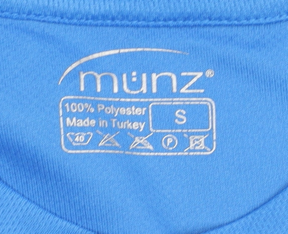 münz Men's Blue Running T-Shirt, Size S, Lightweight