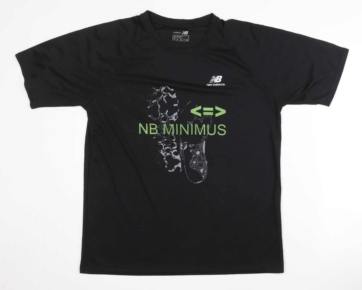 New Balance Men's Black Athletic T-Shirt Size L