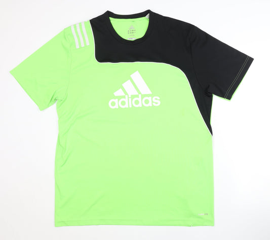 Adidas Men's Green Football Jersey 3XL Sports Tee