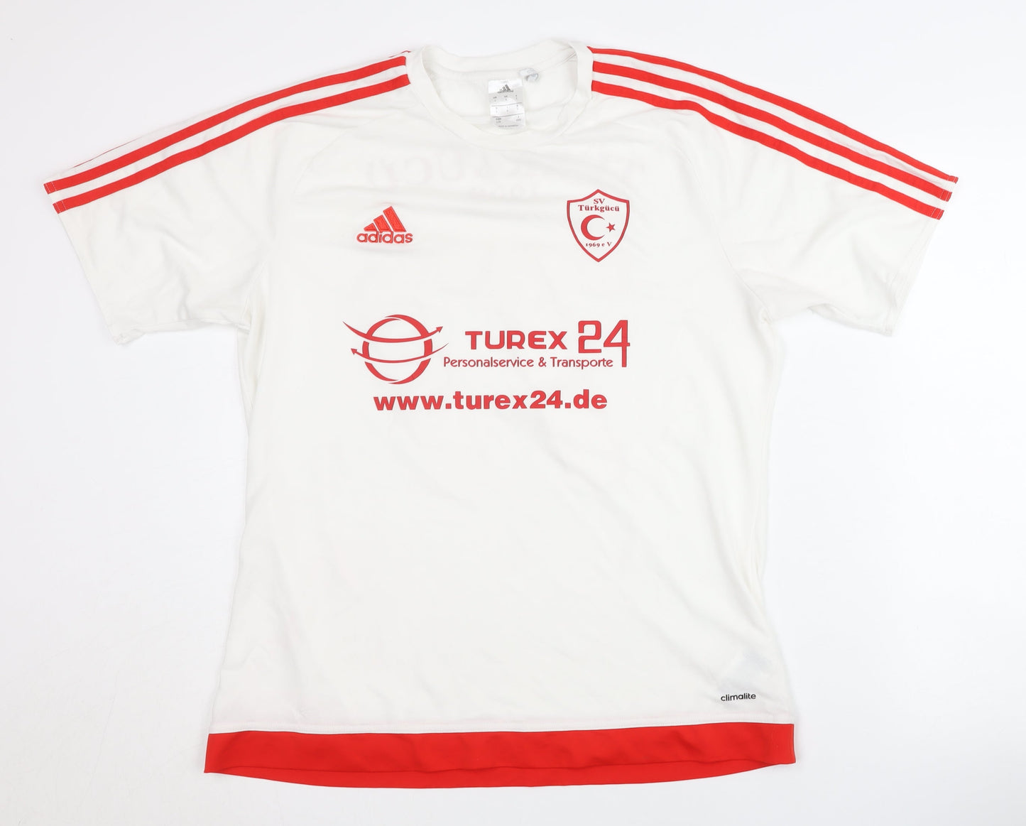 Adidas Men's White Football Jersey L - Quick Dry