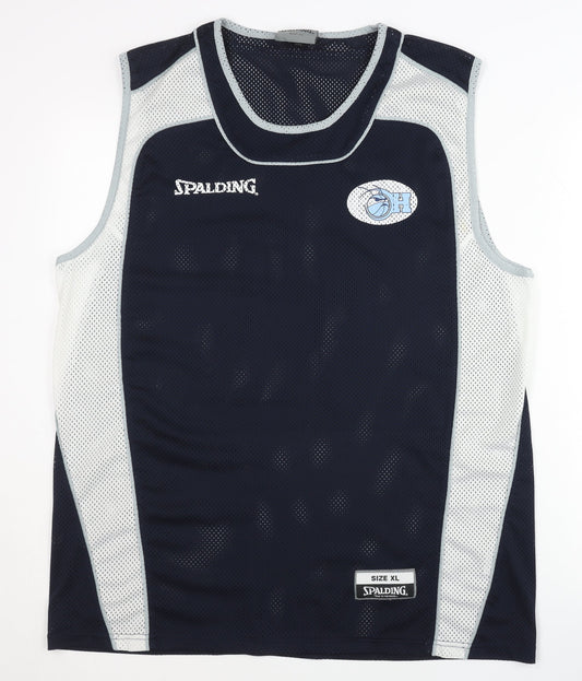 Spalding Men's Black XL Basketball Tank Jersey