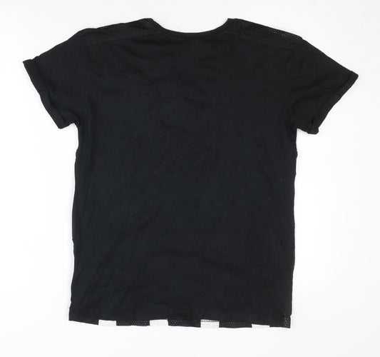 Y.F.K. Boys Black/White Jersey, 11-12 Years, Graphic Print