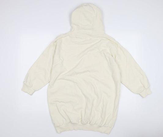 Next Girls Ivory Hoodie, Size 10 Years, Cotton Blend
