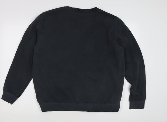 Puma Men's Black Pullover Sweatshirt, M, Graphic Print