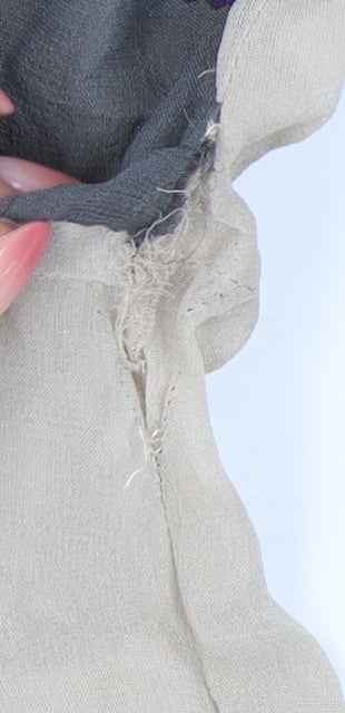 AllSaints Women's Beige Sequin Silk Blouse UK 8